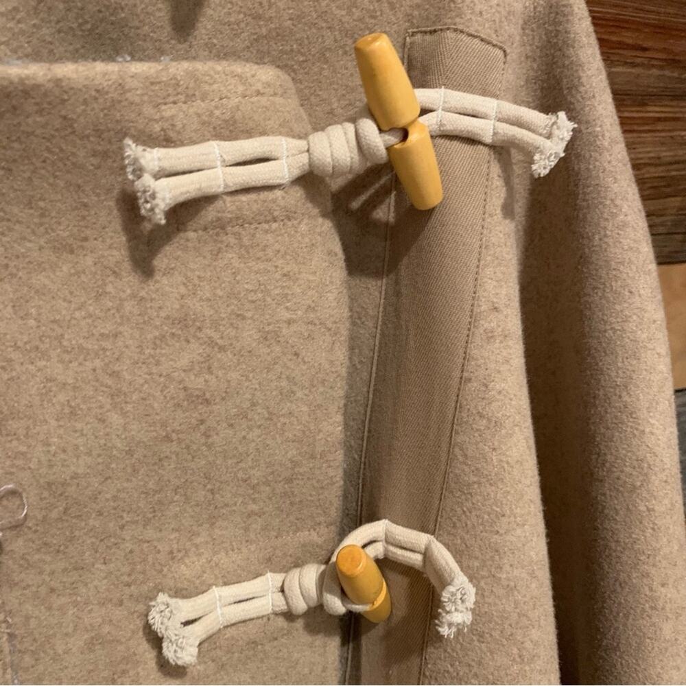 FP We The Free Womens Boho Slouchy Hooded Duffle Toggle Jacket Tan Size XS - Picture 11 of 15